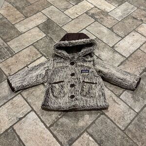 Baby Unisex Fuzzy Brown Patagonia Conejito Jacket: Size 3 Months
